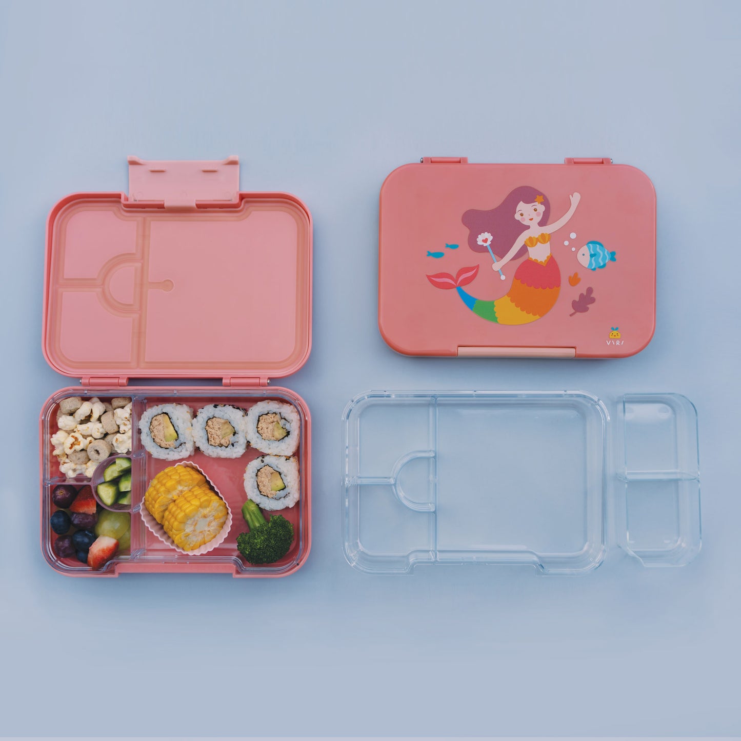Mermaid Compartment Lunchbox Pink