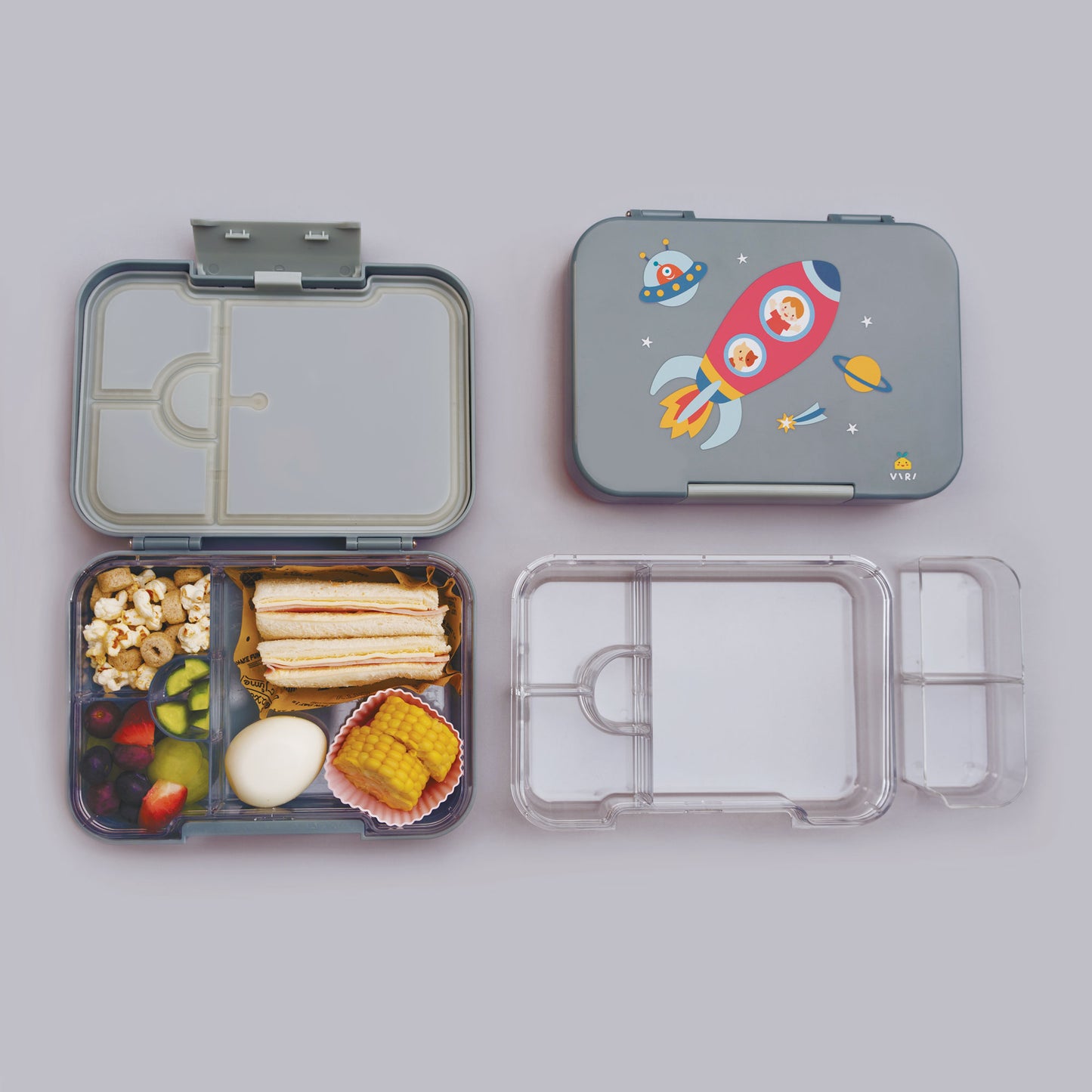 Space Adventure Compartment Lunchbox Blue