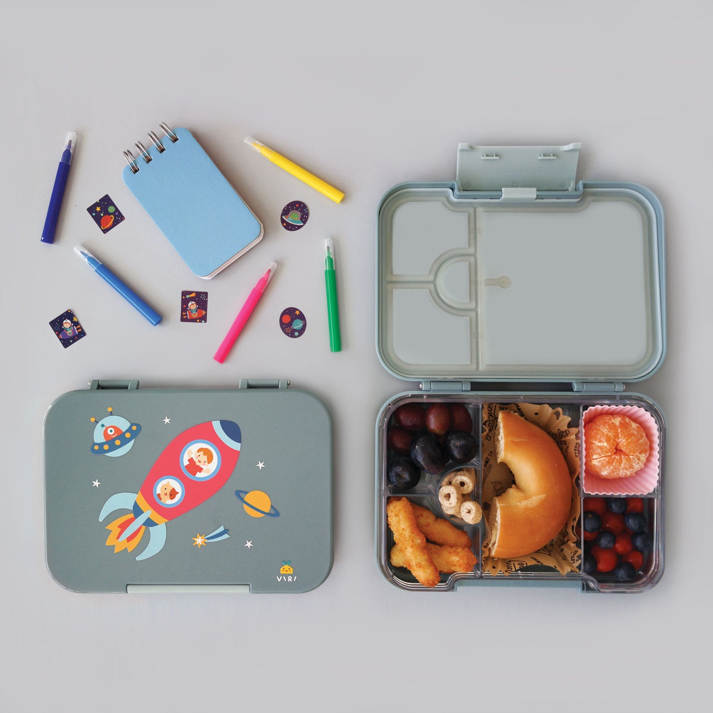Space Adventure Compartment Lunchbox Blue