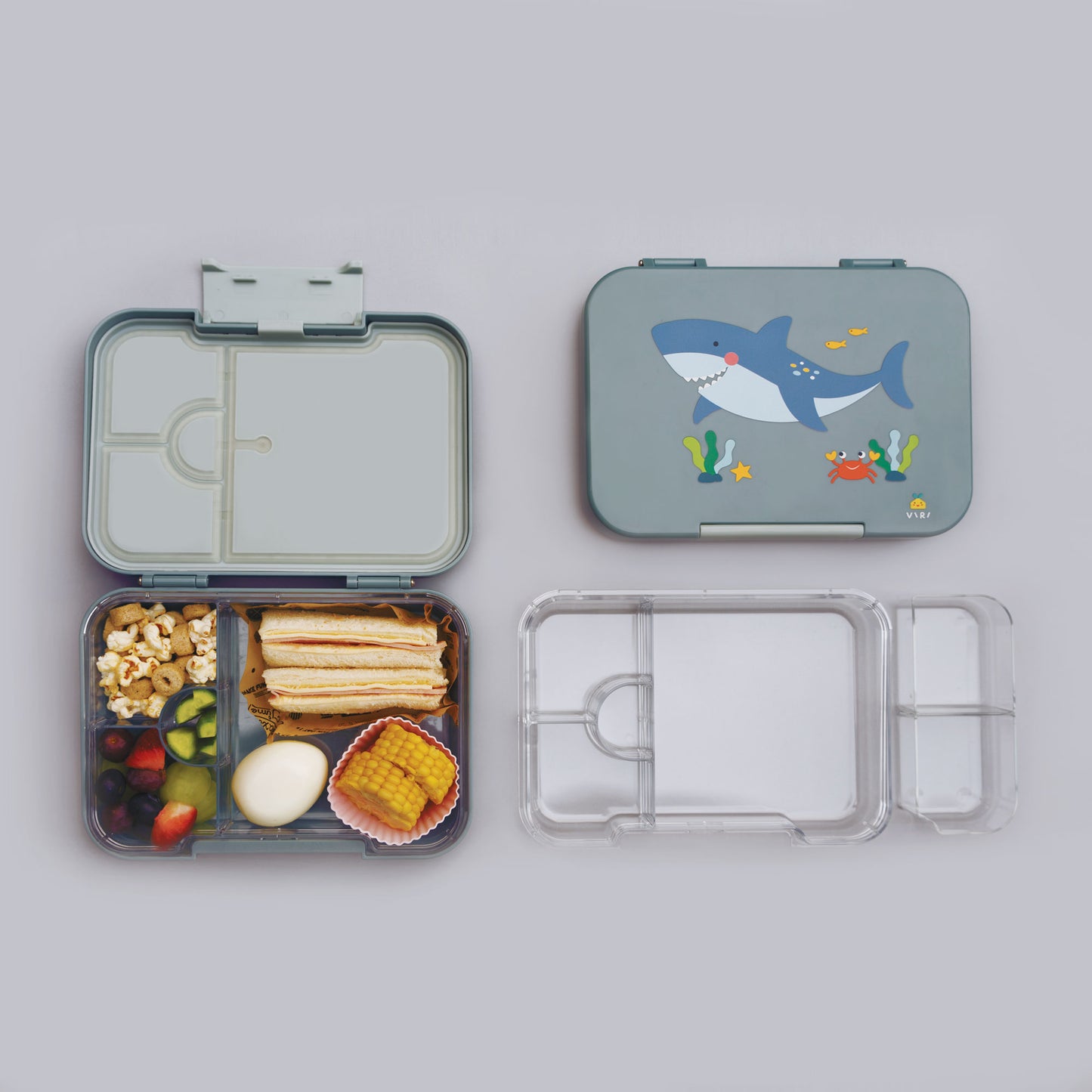 Shark Compartment Lunchbox Blue