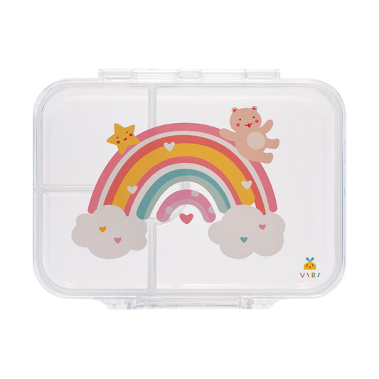 Rainbow Compartment Lunchbox Transparent