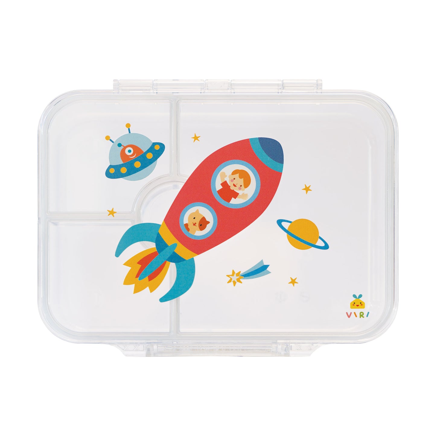 Space Adventure Compartment Lunchbox Transparent